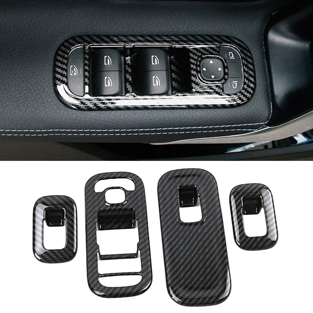 Cadre Commutateur Phare Fibre Carbone Pour Mercedes Classe A W177 2019 (conduite à Gauche) - 7