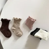 Newborn Girls Baby Socks Spring Autumn Cotton Kids Princess Socken Soft Comfortable Children Mid Length Socks Toddler Stockings 3