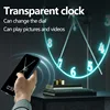 cyberpunk 3d projector led digital large wall clock modern design decoration art big wall clock 1