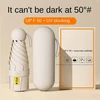 1pc Anti-Uv Mini Umbrella For Sunny And Rainy Days, Portable With Uv Coating And 6 Reinforced Ribs 1
