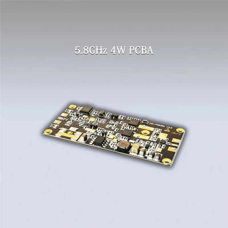 Carte émetteur récepteur amplificateur RF 5.8 GHz 4W avec câbles et connecteurs, prête pour l'installation IoT.