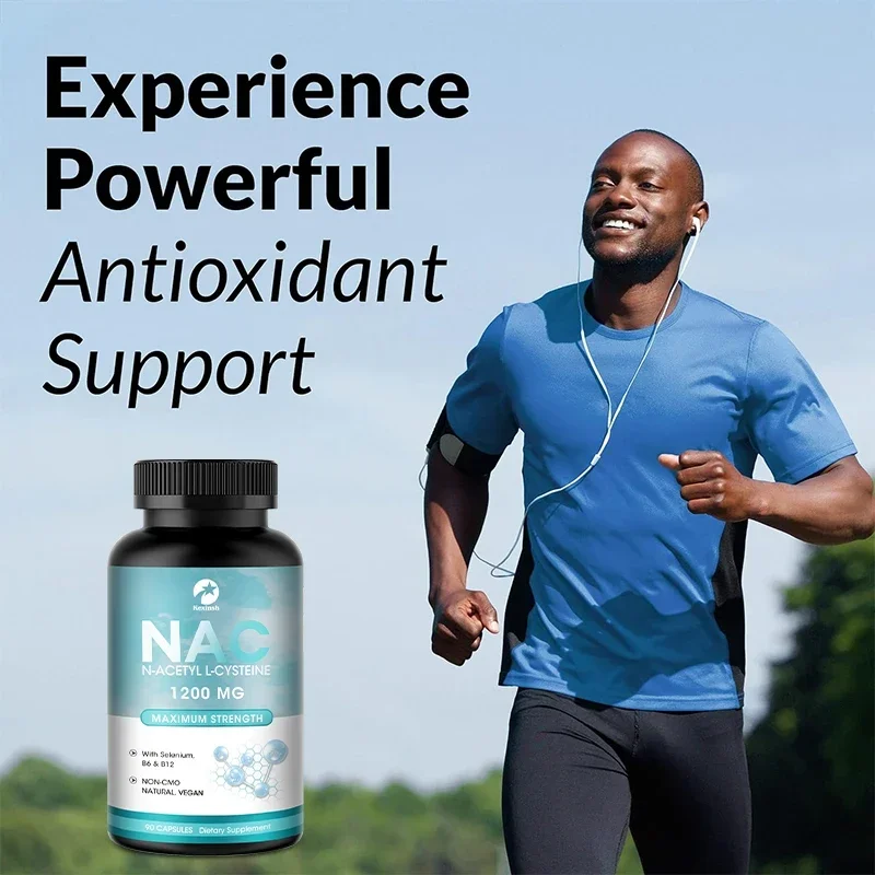 NAC Glutathione Capsules N-Acetyl Cysteine N-acetylcysteine Supplement 1200 mg Support Liver, Lung Amino Acid