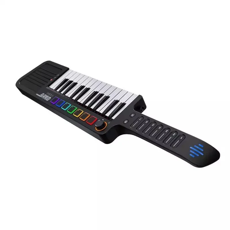 Multi Functional Shoulder Back Keyboard String Less Guitar Playing and Singing Keyboard Guitar Electronic Organ