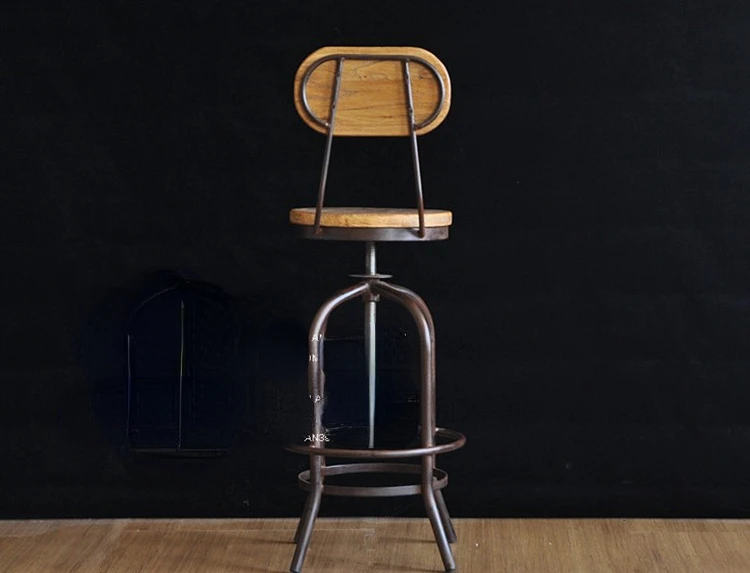 American rural solid wood wrought iron is old, computer bar retro dining leisure , lift bar
