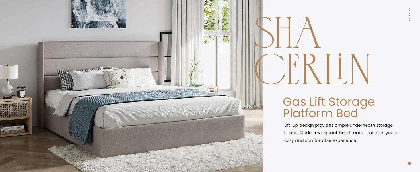 Sha cerlin king bed frame
