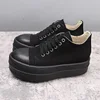 Men's Casual Shoes Heightening Design Shoes for Man Thick Soled Women's Sneakers All Black Fashion Men's Sneakers 3