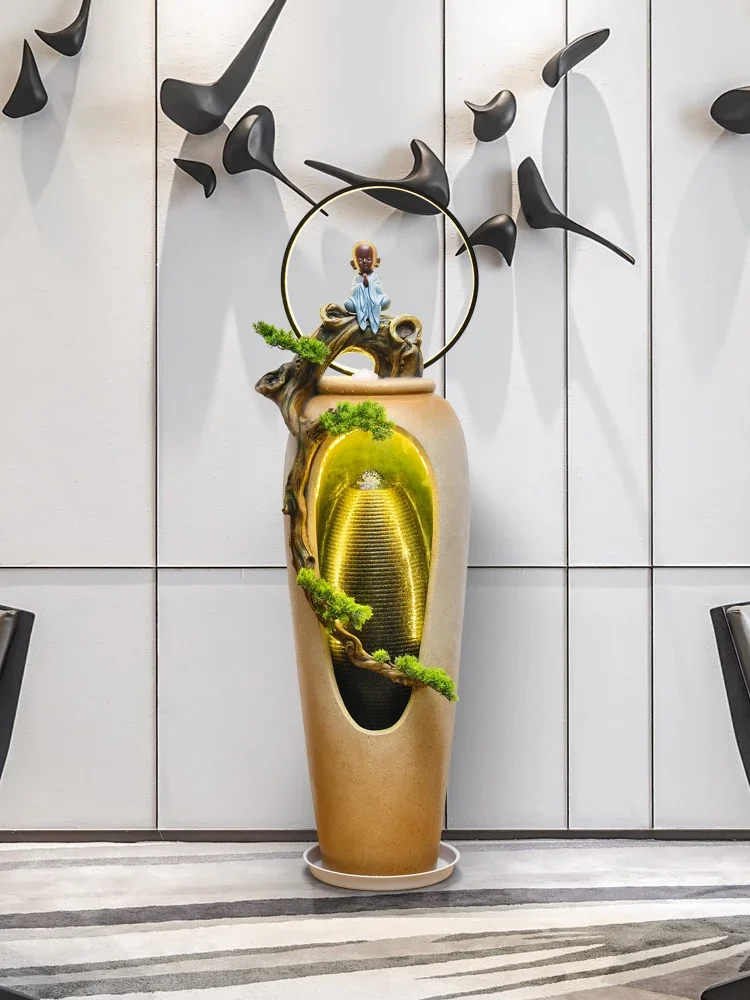 

Wyj Samanera Flowing Water Ornaments Home Club Gift Opening Decoration Humidifier