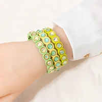 Bracelet perlé en émail Macaron pour femme, fouet haut, bracelet léger, accessoires de luxe, style INS, mode, document 6