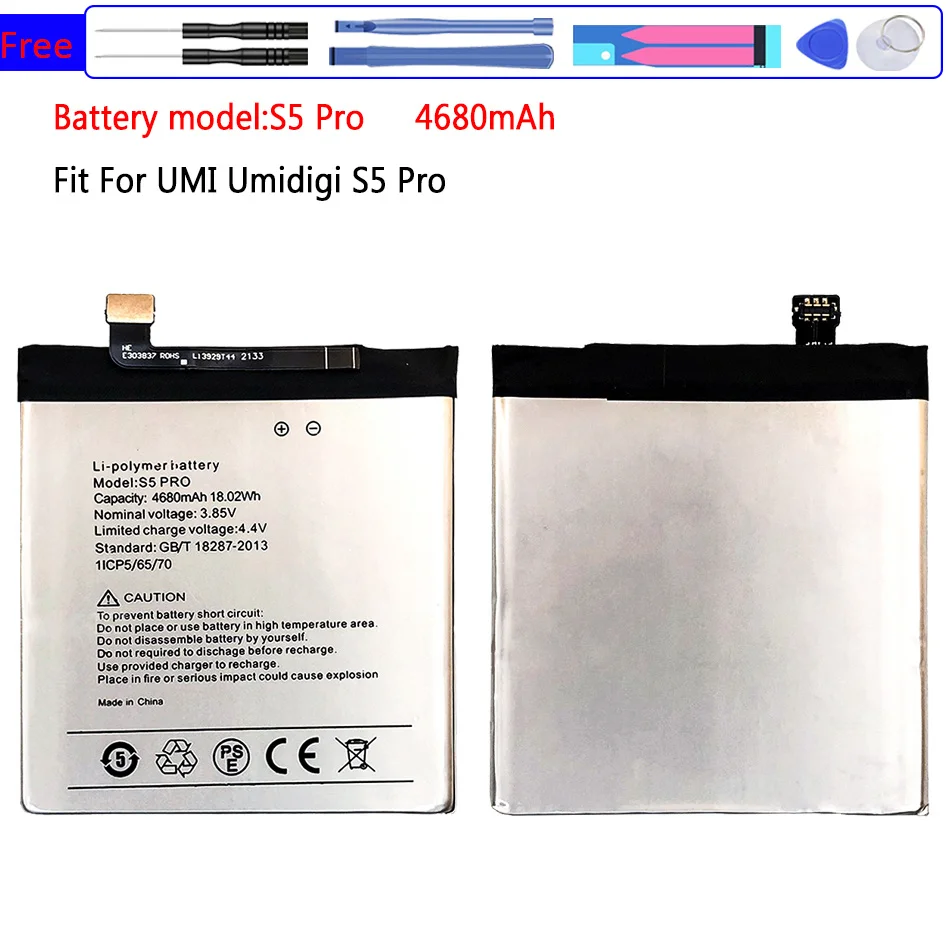 

Bateria 4680mAh Mobile Phone Replacement Battery For UMI Umidigi S5 Pro S5Pro High Quality Battery