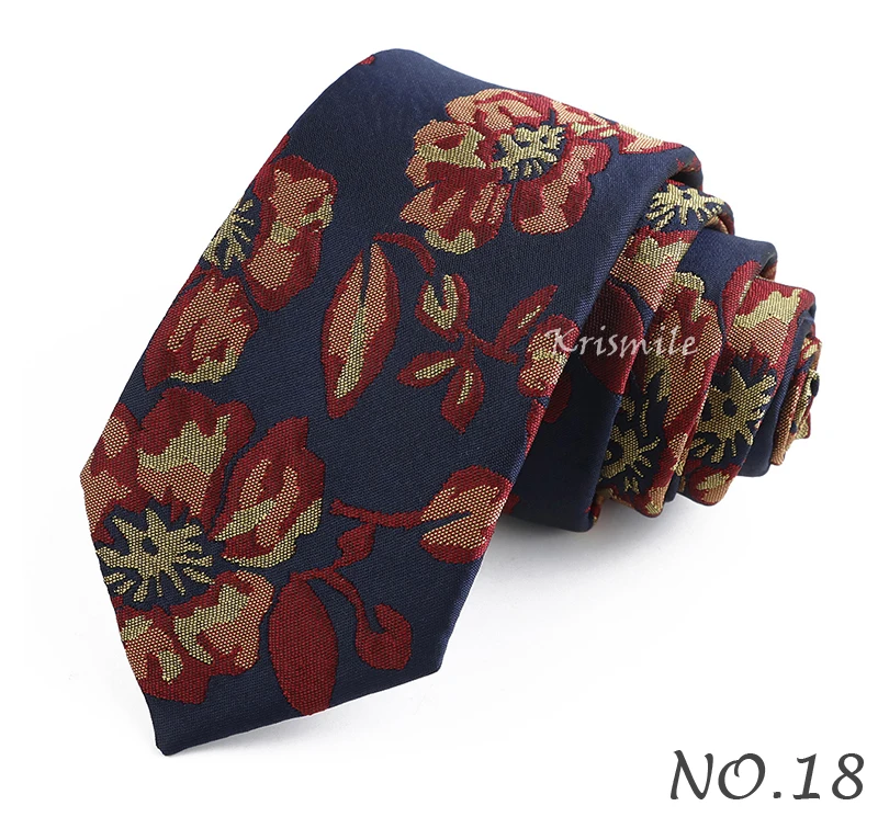 Neuheit Floral Welle Imitation Stickerei Krawatte Für Männer Frauen Business Hochzeit Party Luxus Blume Krawatte Bräutigam Kragen Zubehör – Detail 20
