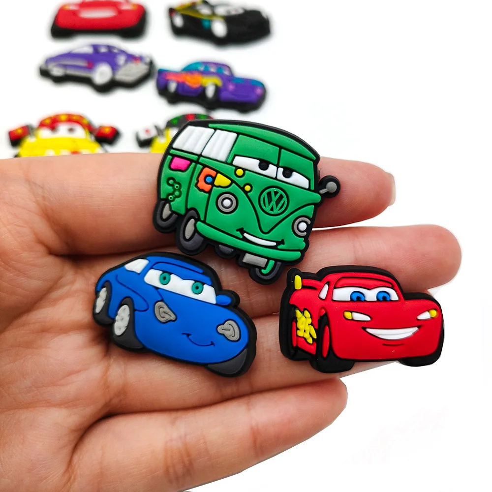 Shoe Charms MINISO Disney 20kinds of Cars for Clogs Sandals Decoration Shoe Accessories