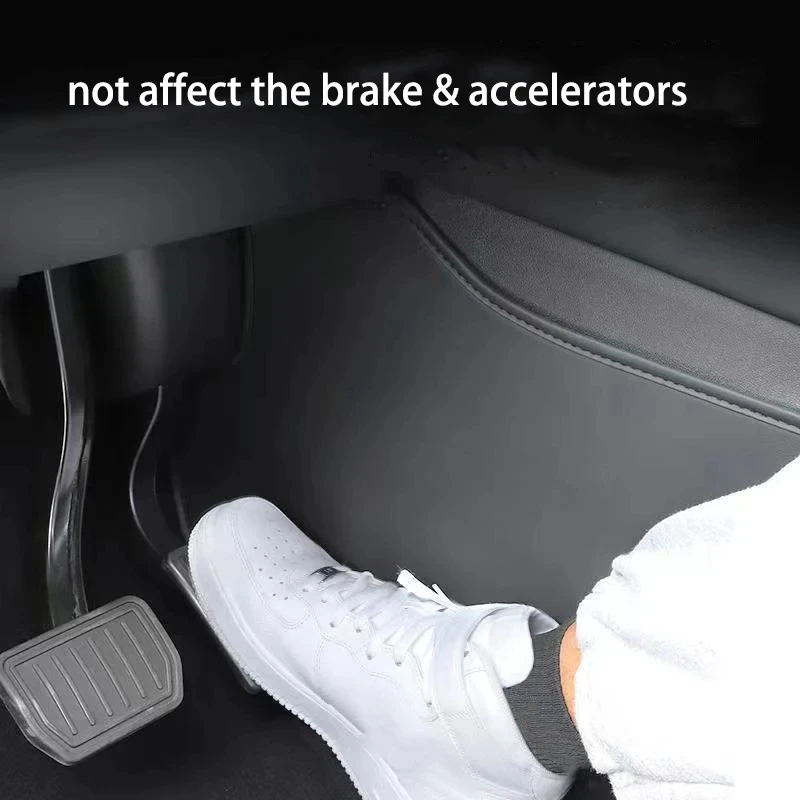 Car Console Pad For Tesla Model 3 / Y Leather Anti-kick Anti-dirty Pad
