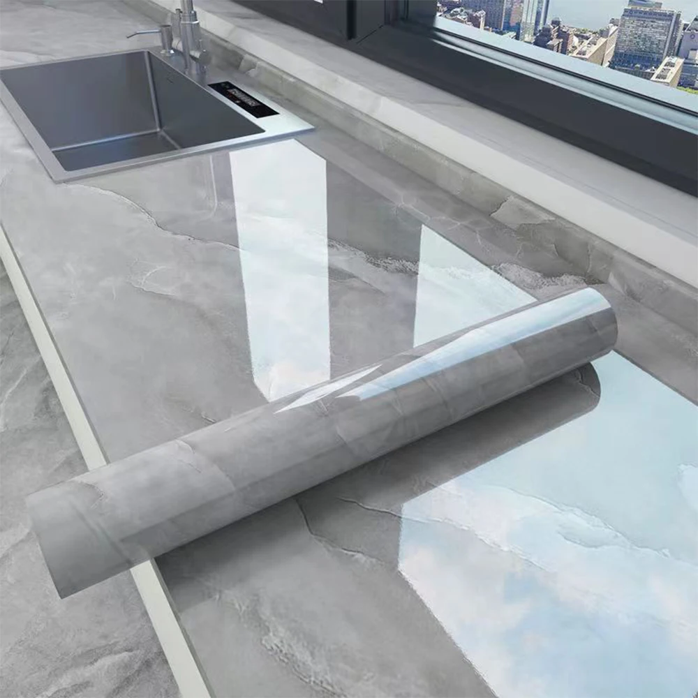 3D 벽돌 패턴 방수 벽지 자체 접착 호일 금형 방지 스티커, 주방 고온 저항 벽 장식 