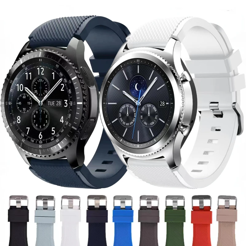 Universal 22mm Silicone Sport Watch Strap – Soft and Durable Replacement Wristband