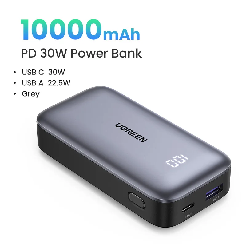 UGREEN PD 30W Power Bank Fast Charge 10000mAh Portable PowerBank for iPhone  15 Pro Max Xiaomi Huawei Cell Phone External Battery - AliExpress