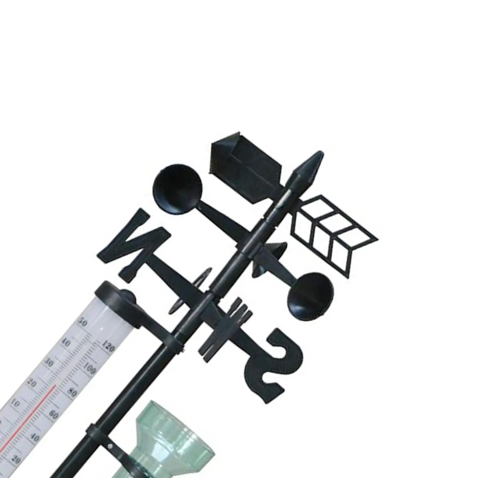 3-in-1 Weather Station Rain Gauge Thermometer Weather Vane for Yard Farm 3-in-1 Weather Station Rain Gauge Thermometer Weather Vane for Yard Farm