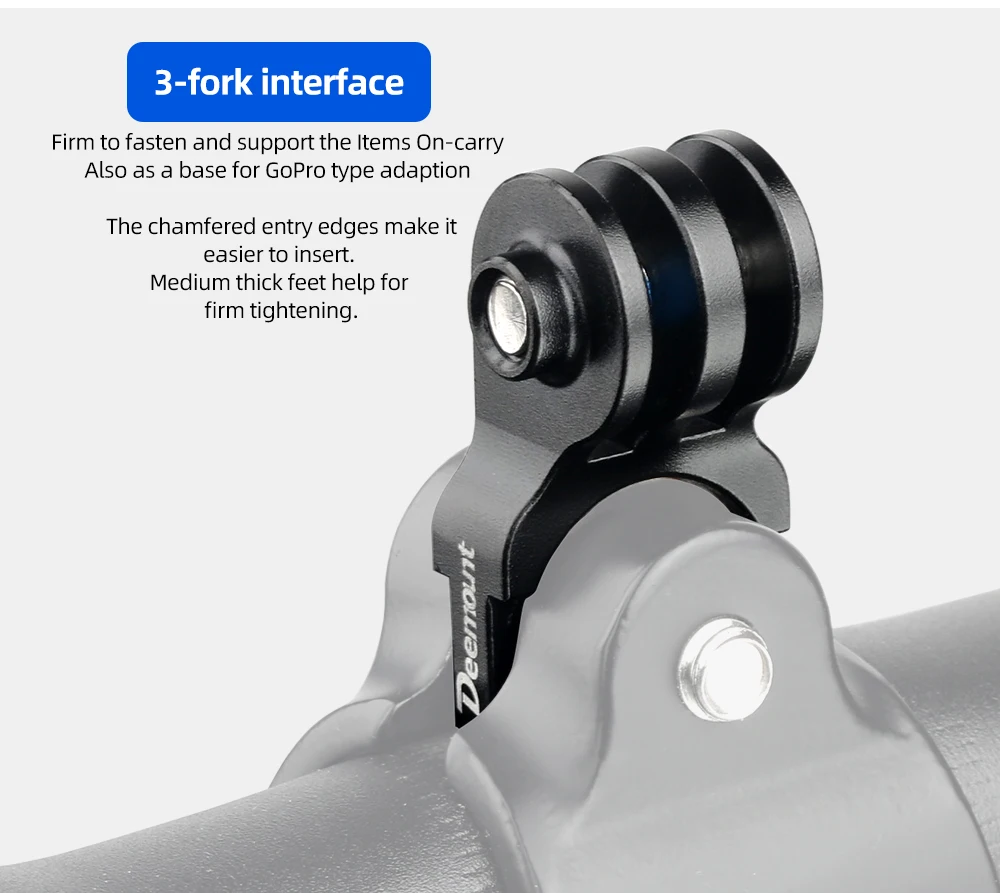 Deemount Licht Halter Halterung Schnelle Installation Leichte Computer Halterung Für Brompton Falträder Verlängerung Ständer Kamera Adapter – Detail 5