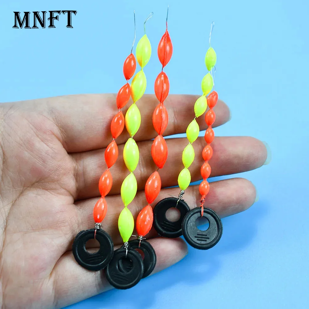 60 flotteurs pêche 6 en 1 type étoile - Perles en mousse stoppe-ligne 7 étoiles