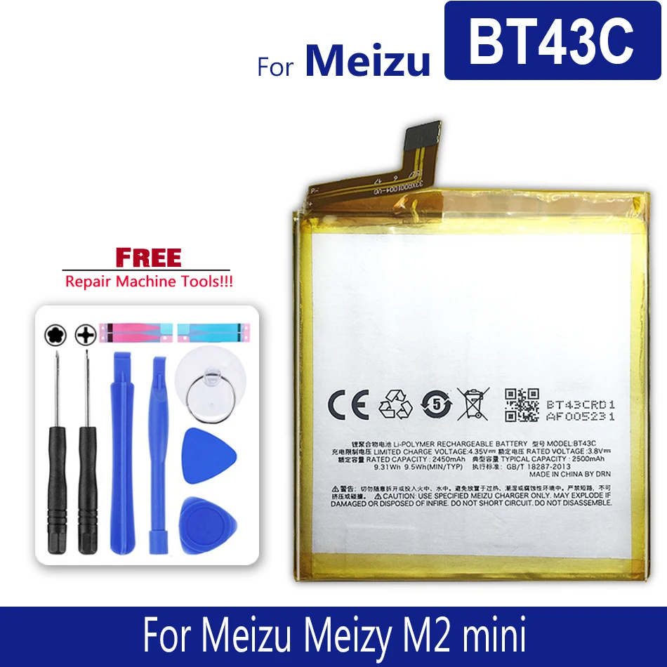 

Battery For Meizu M2 mini / Meilan 2 M2mini ( Battery model BT43C 2500mAh ) supply tracking number