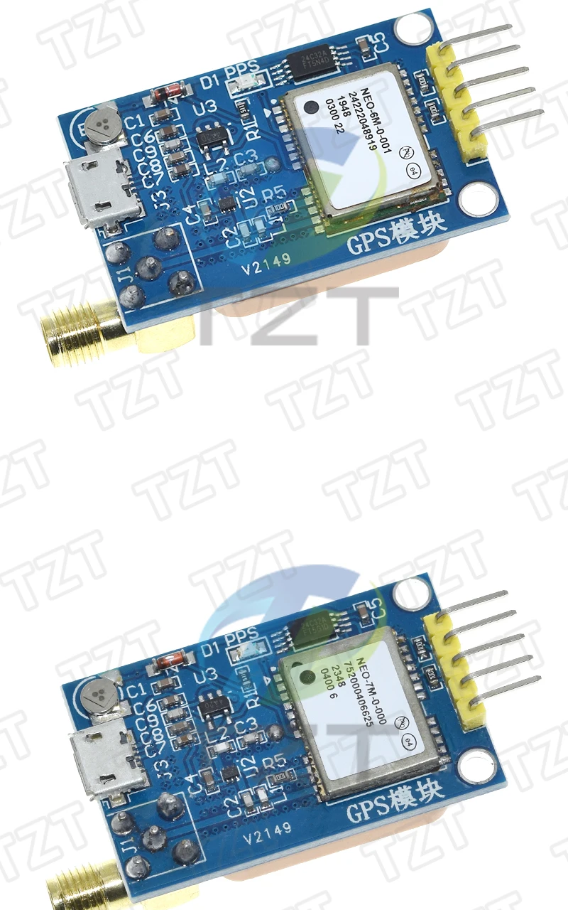 TZT NEO-6M NEO-7M NEO-8M NEO-9M GY-NEO6MV2 GY-NEO7MV2 GY-NEO8MV2 GPS-Modul mit Flight Control EEPROM MWC APM2.5 Große Antenne – Detail 8