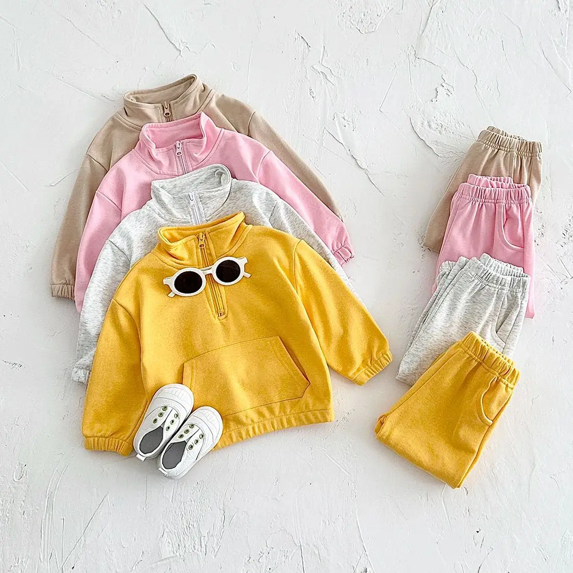 Spring Autumn New Toddler Boys Sweatshirt Trousers Clothing 2pcs Newborn Baby 0-4Y Boys Girls Baby Clothes Sets Cotton