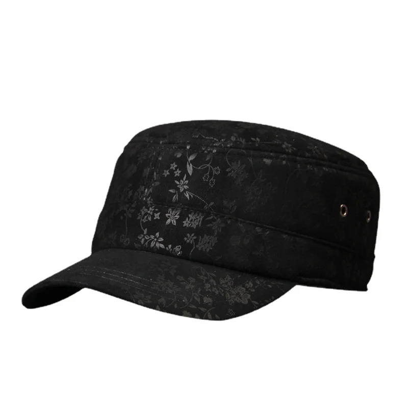 

Autumn and Winter New Sheep Skin Hat Printed Leopard Print Flat Top Casual Comfortable Cap