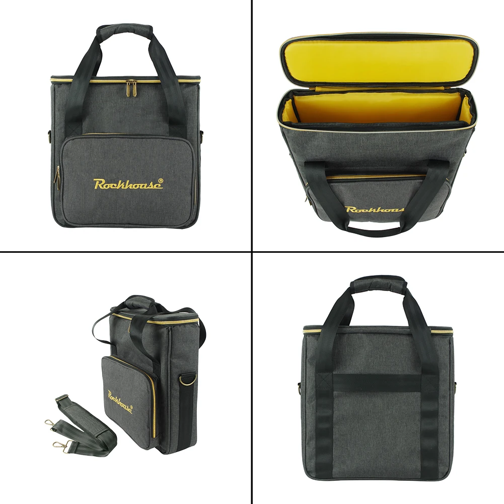 Vinyl Records Carrying Bag Large Capacity Waterproof Record Storage Bag Multi-Pocket Thicken Padded CD Bag for Music Lovers Gift