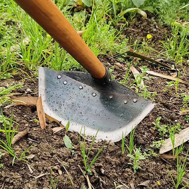 Grass Hoe Head Steel Weeding Shovel Thickened Gardening Hoe Land Plowing Vegetable Planting Multi-Use Agricultural Tools 5
