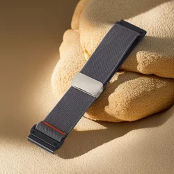 QuickFit Parachute Nylon Elastic Magnetic Strap, 22/26mm - 26mm (StyleA Gray)