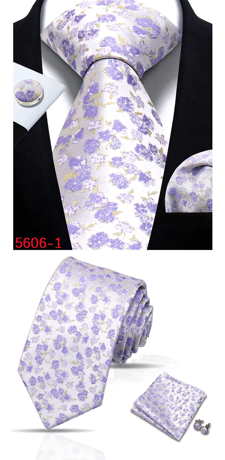 Luxus Floral Wein Krawatten Für Männer Hochzeit Party Business Krawatte Taschentuch Manschettenknöpfe Set Männer Anzug Zubehör Handgemachte Gravata – Detail 12