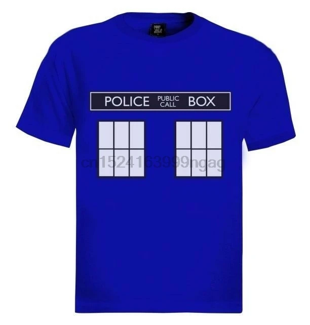 Полицейская коробка доктор Шоу серия футболка ТАРДИС кто легко костюм на