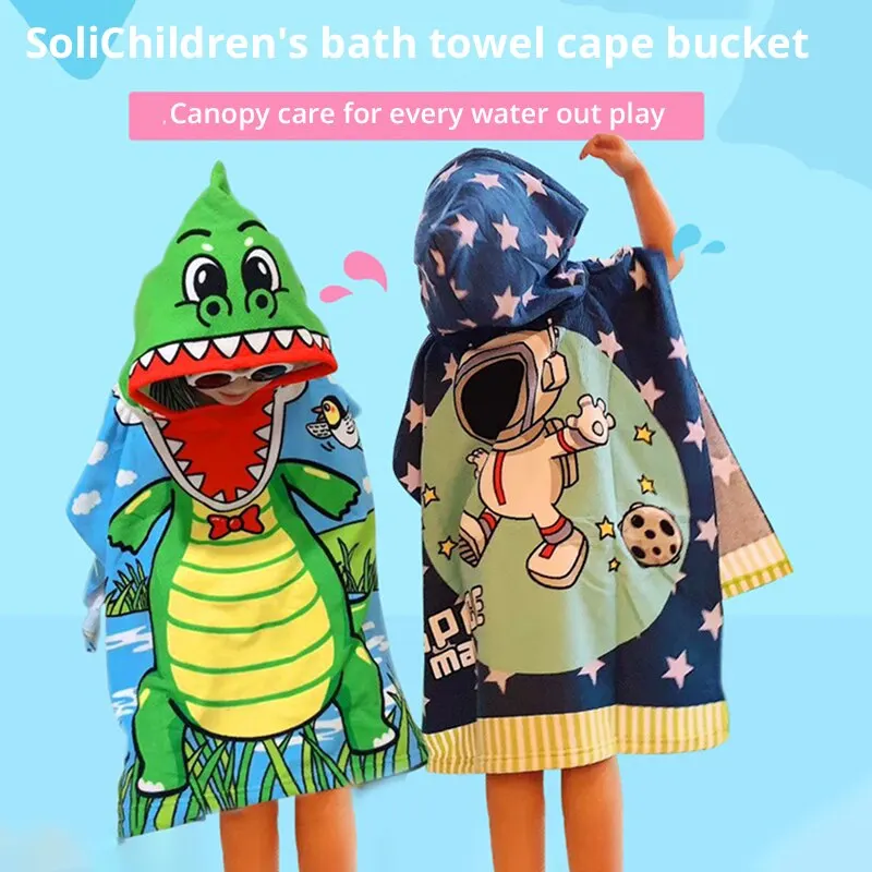 NewbornWrapBlanketCartoonChildKidHoodedCloakInfantBathrobBaby
