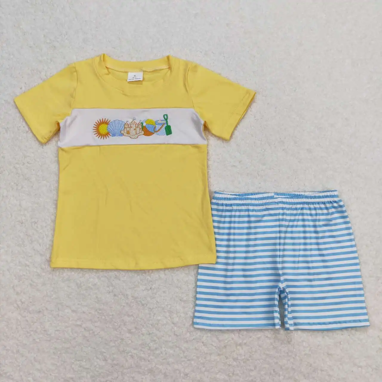 Baby Boy Summer Set Toddler Short Sleeves Excavator T-shirts Cotton Tee Kids Shorts Baby Boy Outfit