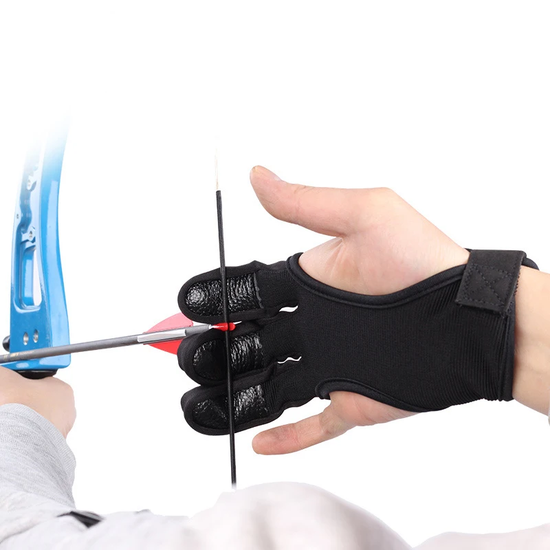 Three-Finger Gloves for Recurve Bow Finger Guard Shooting Competitive Archery 1pc archery finger guard