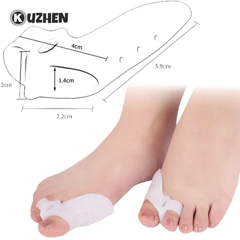 

Hallux Valgus Finger Straightener Silicone Gel Thumb Corrector Bunion Little Toe Protector Separator Foot Care Relief Pads tool