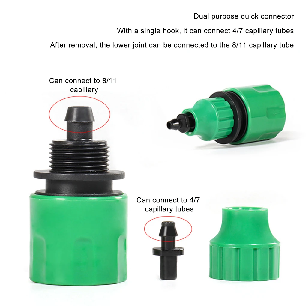 

6pcs Green Quick And Easy-to Garden Hose Pipe Connector ABS Wide Application Easy-to- Efficient