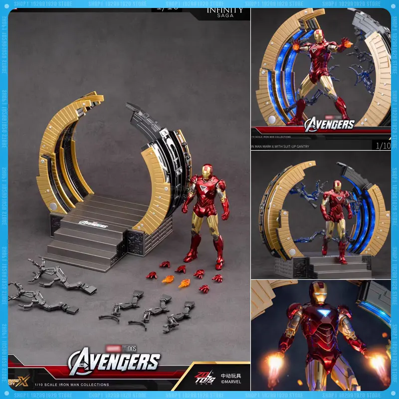 

Аниме-фигурка железного человека Mk6 Zd 1:10, Ironman Mark6 и кольцевая демонтажная платформа, фигурка модели, украшения, детские игрушки, подарок
