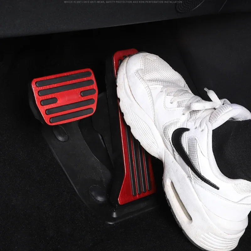 Car Accelerator Brake Rest Pedals Aluminium Alloy Fuel Non-Slip Decoration Cover Pedal Auto Accessories For Volvo EX30