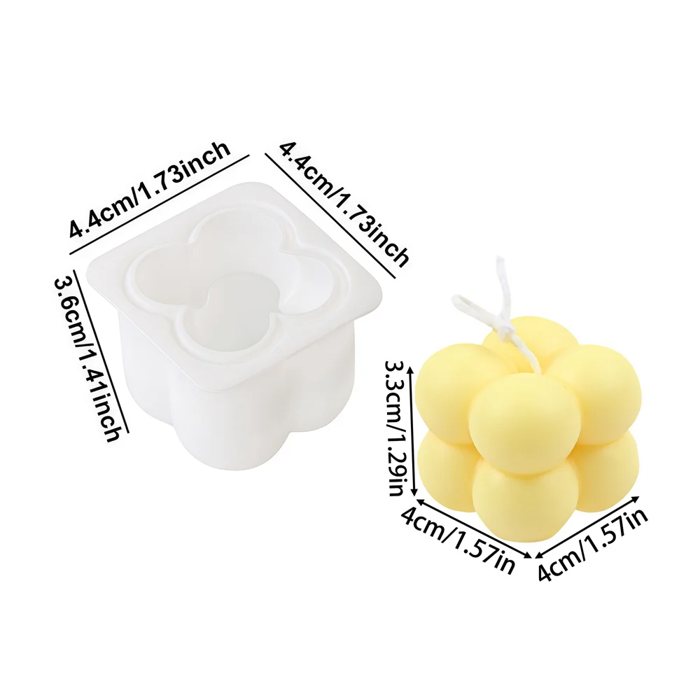 Christmas Holly Leaf Bubble Candle Silicone Mold Handmade Aromatherapy Gypsum Clay Making Shaped Candle Xmas New Year Gift Mold