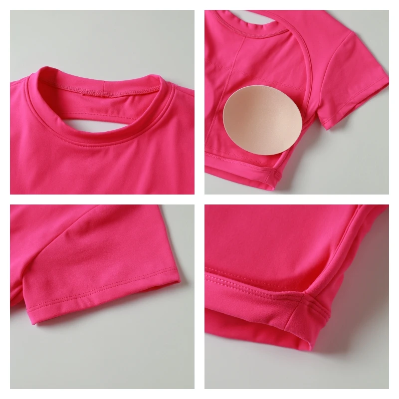 Top Corto Estivo da Donna per Sport, Fitness, Yoga, Palestra, Allenamento, con Schiena Scoperta - immagine 5