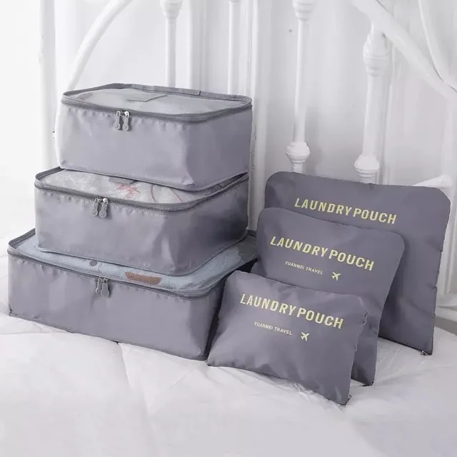 6 PCS Travel Storage Bag Multifunction Packing Cube Bag Travel Kit Set for Women Clothes Tidy Organizer Wardrobe Suitcase Pouch 1