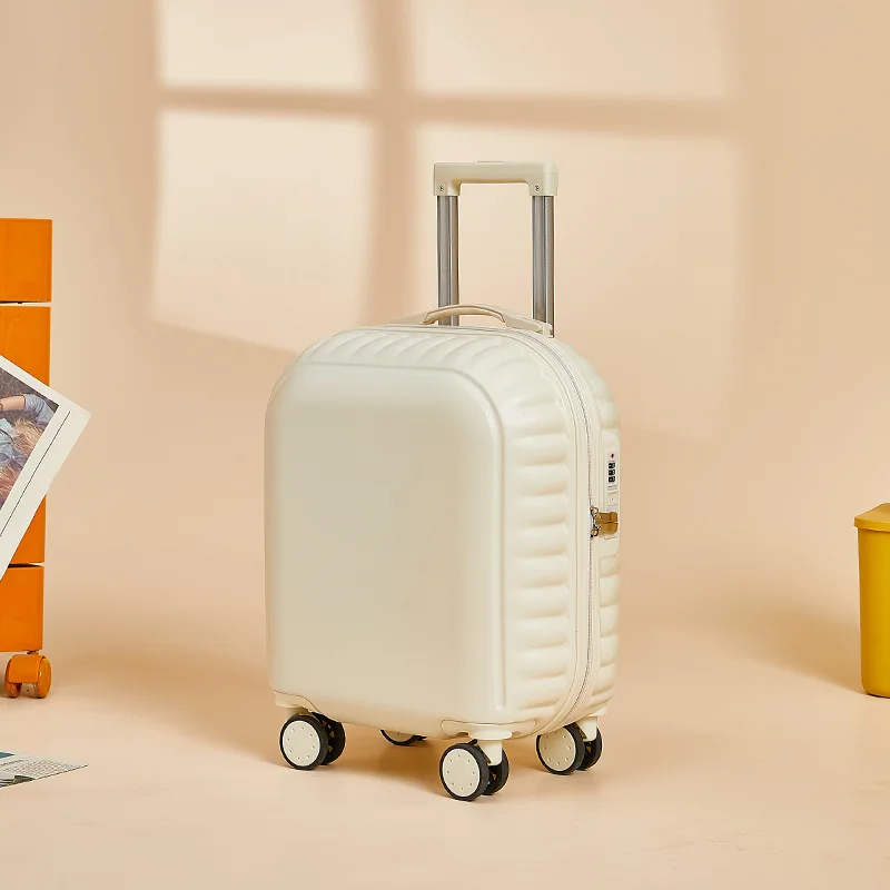 PLUENLI New Luggage Trolley Case Women's Small Lightweight Boarding Case High-Looking Student Luggage Password
