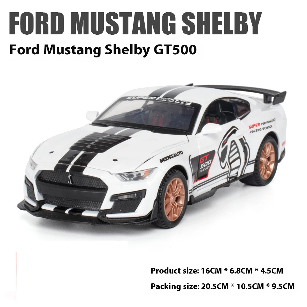 1: 32 Ford Mustang Viper GT500 Supercar Alloy Diecast Model Decorative Trendy Ornaments Computer Desktop Ornaments Gift For Boys image 24