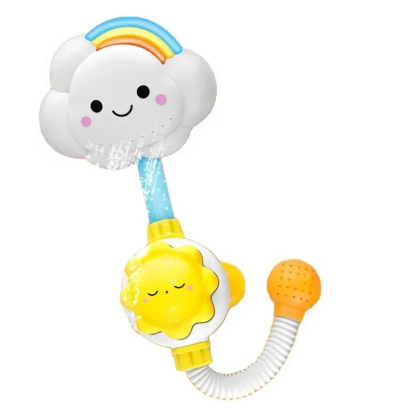 Baby Cartoon Cloud Classic Shower Bath Toy Press Button Sprinkle Bathroom Swimming Bathing Shower Educational Toys For Kid Gift 5