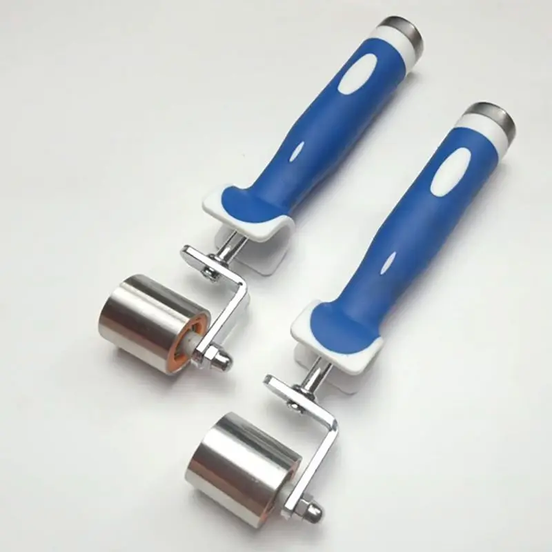 

Stainless Steel Seam Flat Pressure Roller Double Bearing Deep Texture Hand Pressure Seam Roller Wallpaper Wall Covering Tool