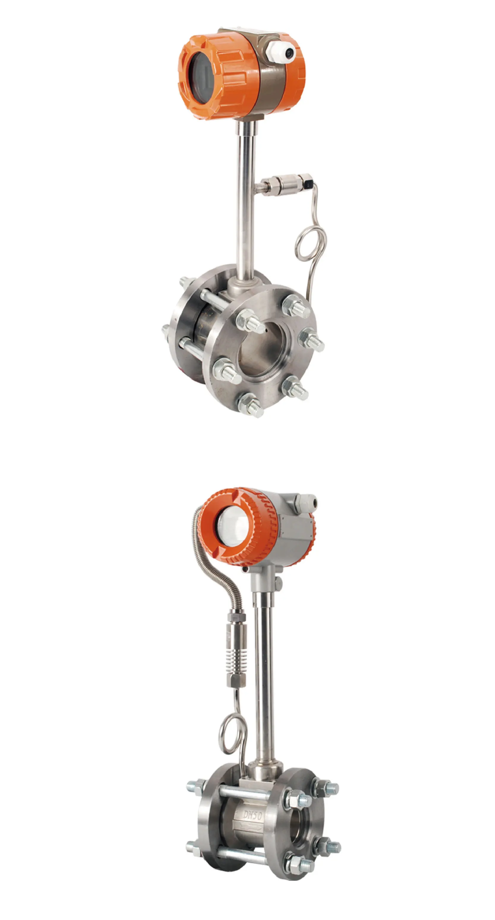 LUGB-XX Vortex Flow Meter Steam Hot Oil Flowmeter 304 Stainless Steel 24V 4-20mA