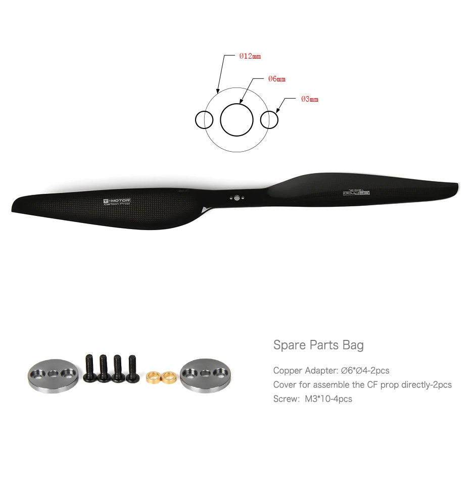 T-MOTOR G20X6.5 G22X7.2 Prop - 2PCS/PAIR Carbon Fiber Propeller For Various Demands 8