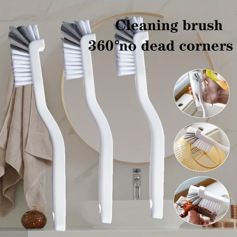 1/5pcs Cleaning Brush Set for Kitchen Appliances - Medium Firmness, Plastic Material, Long Handle, Bathroom Tiles, and Corners
