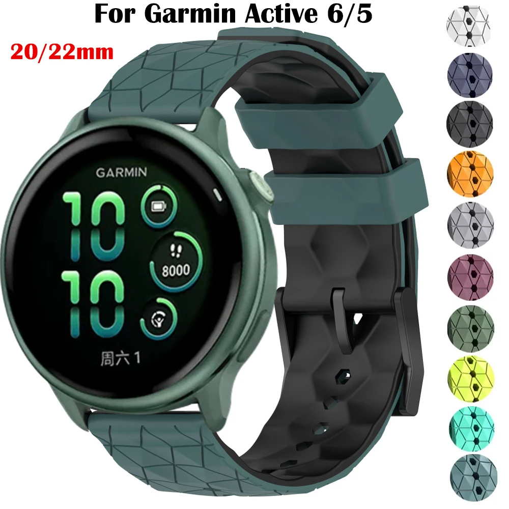 Versatile Silicone Smartwatch Strap - Adjustable 22mm/20mm Band