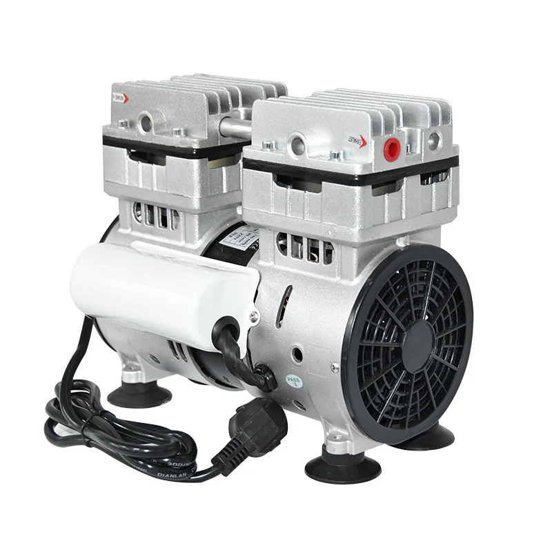 220V 80L/Min Silent Oil-Free Vacuum Pump Negative Pressure Twin Piston High flow Lab Vacuum Pump VN-120H